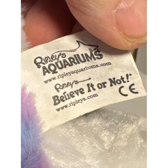 Ripleys Believe It Or Not Narwhal Plush Toy Blue Pink White Ocean 10" Sitting - Picture 5 of 9